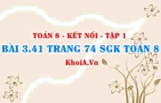Bài 3.41 trang 74 SGK Toán 8 tập 1 Kết nối tri thức